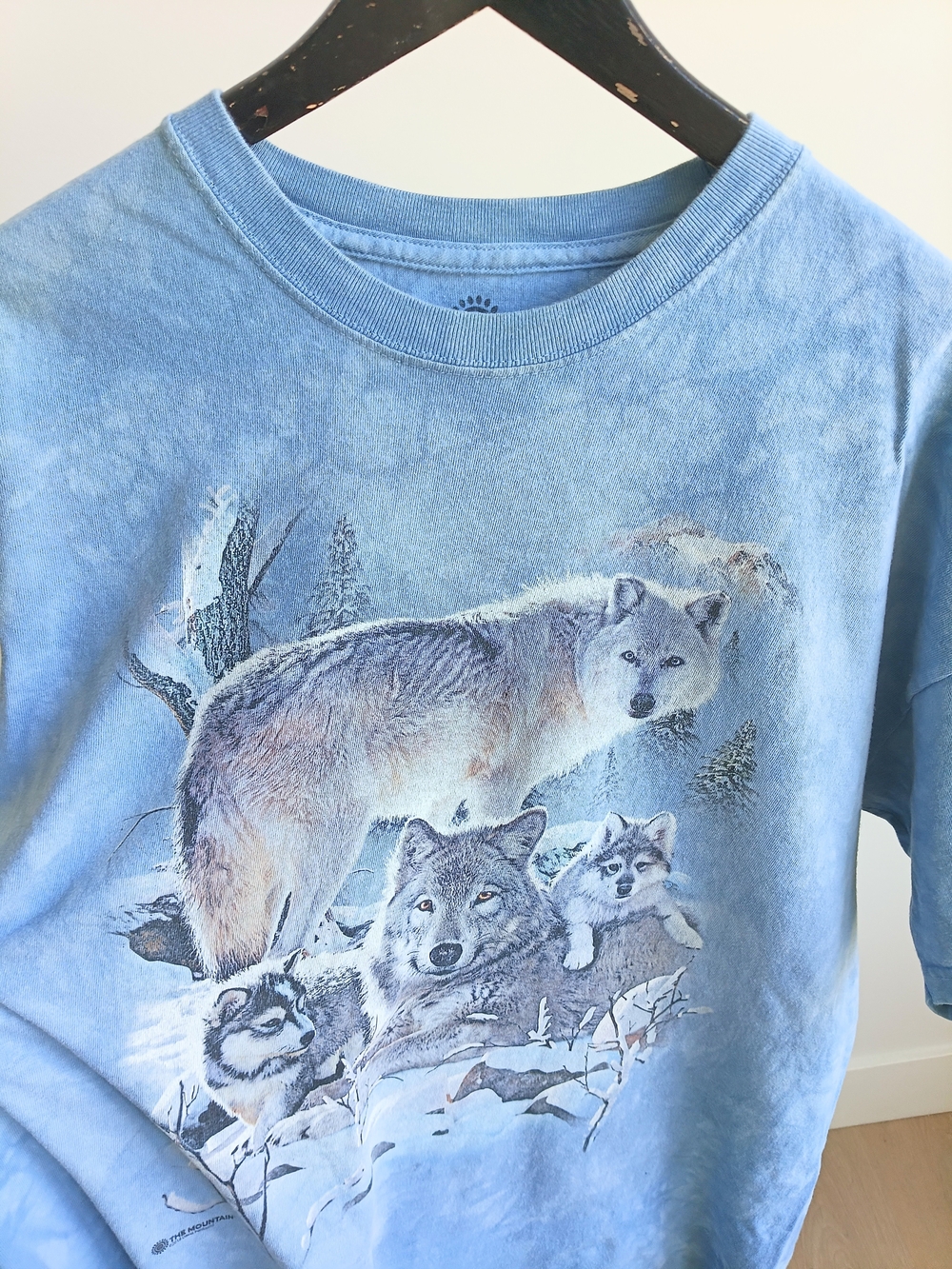The Mountain Wolf Shirt 3XL Baby Blue Tie Dye Niagara Falls Canada Graphic Tee - Picture 2 of 6